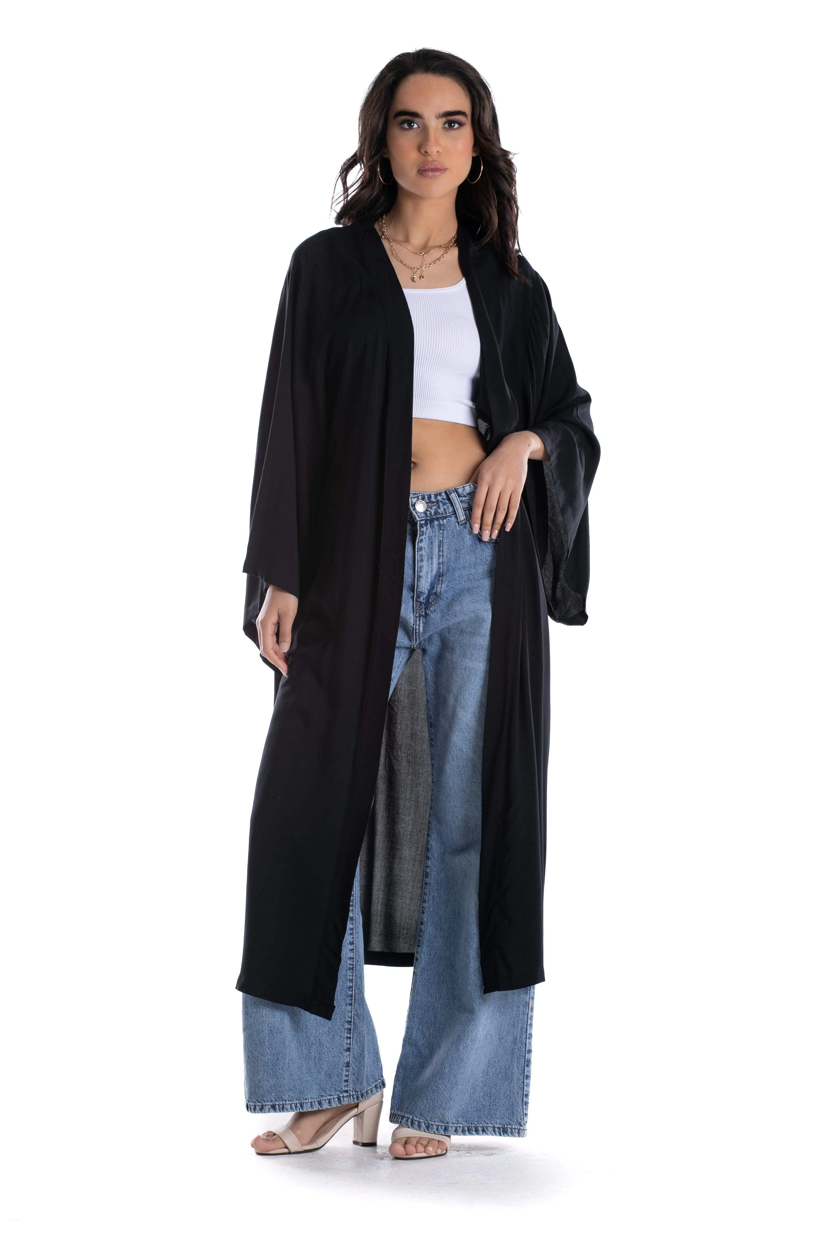 Back Eye Embroidery Kimono
