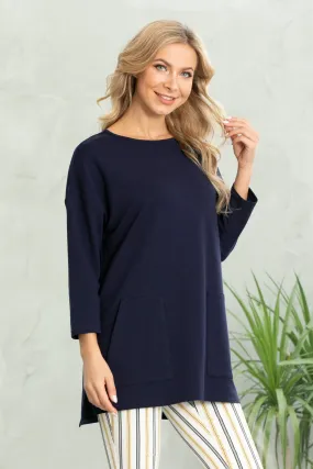 Bamboo Baby French Terry Sweater w/ 3/4 sleeve & with Pockets