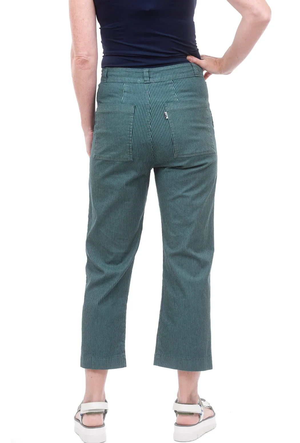 Boiler Pant, Green Stripe