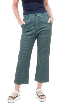 Boiler Pant, Green Stripe
