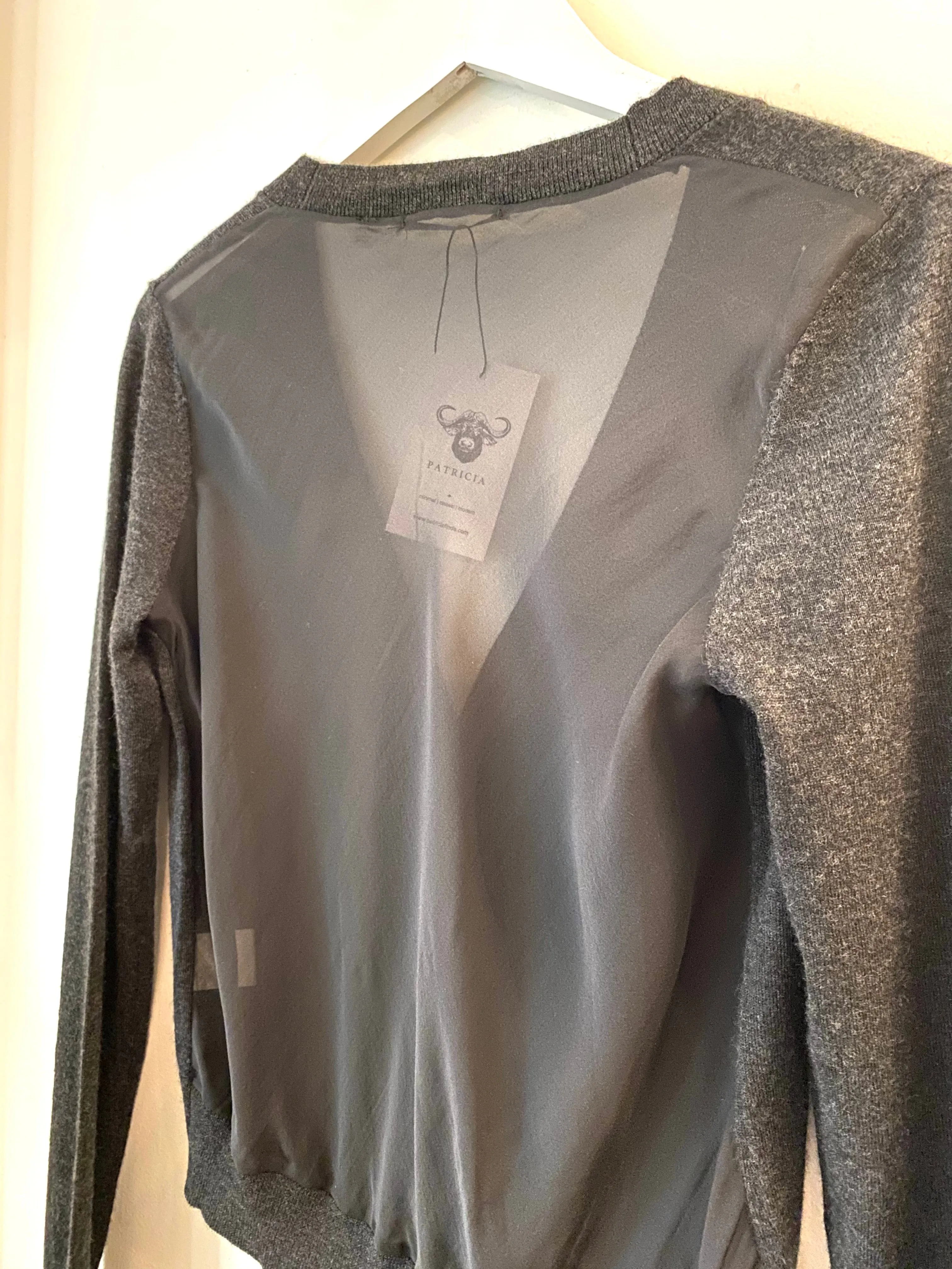 Brazeau Tricot Black Chiffon Top