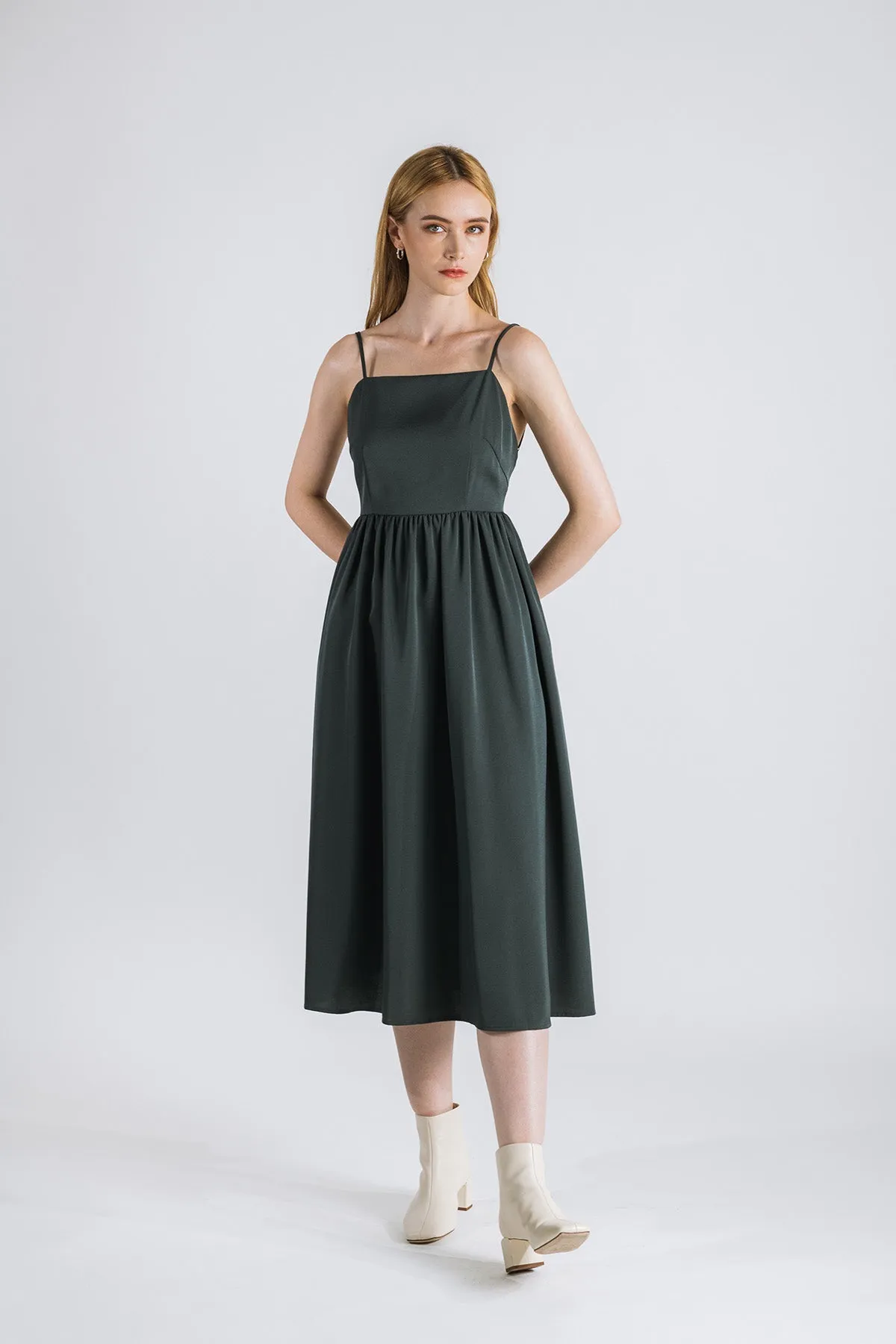 Cannerva Camisole Ruched Waist Maxi Dress