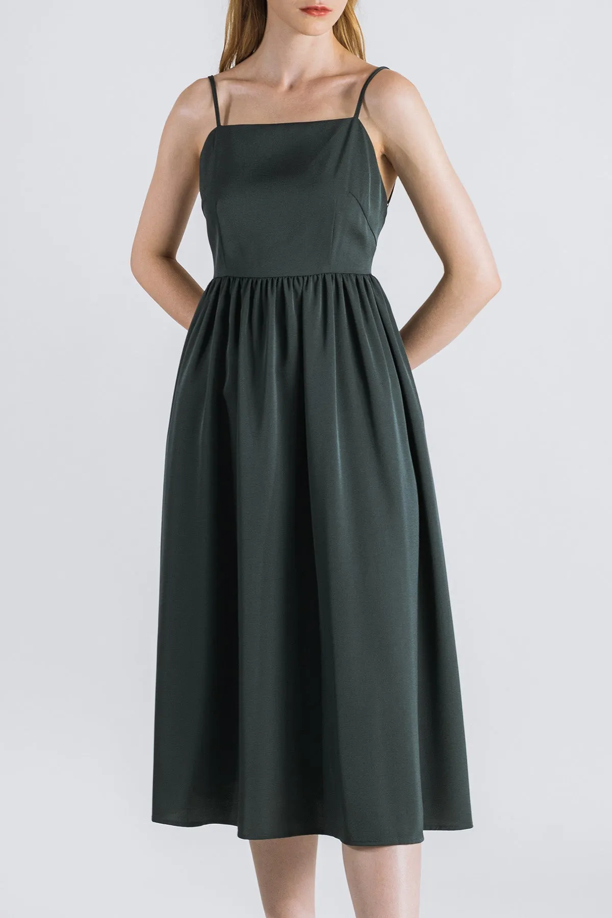 Cannerva Camisole Ruched Waist Maxi Dress