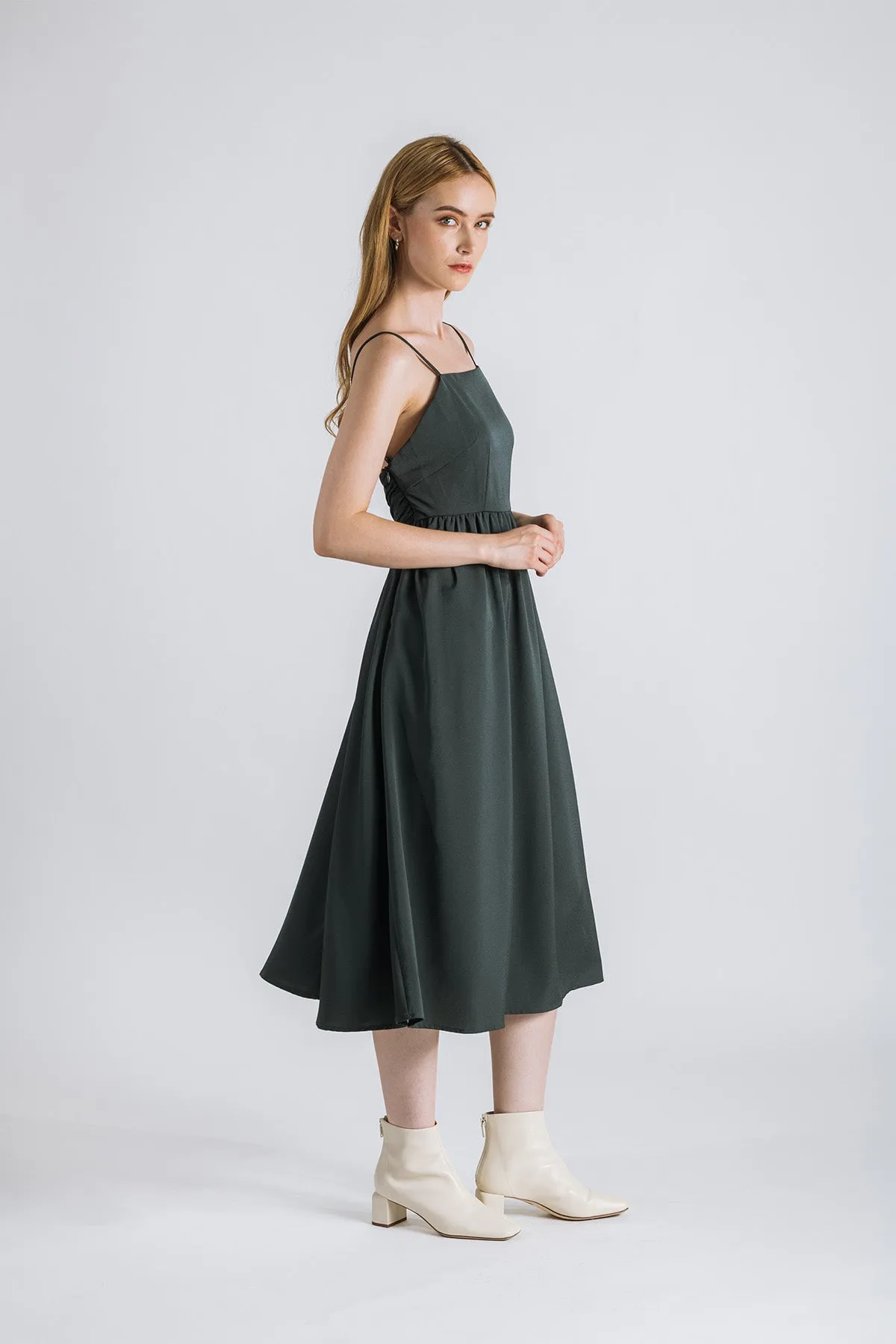 Cannerva Camisole Ruched Waist Maxi Dress