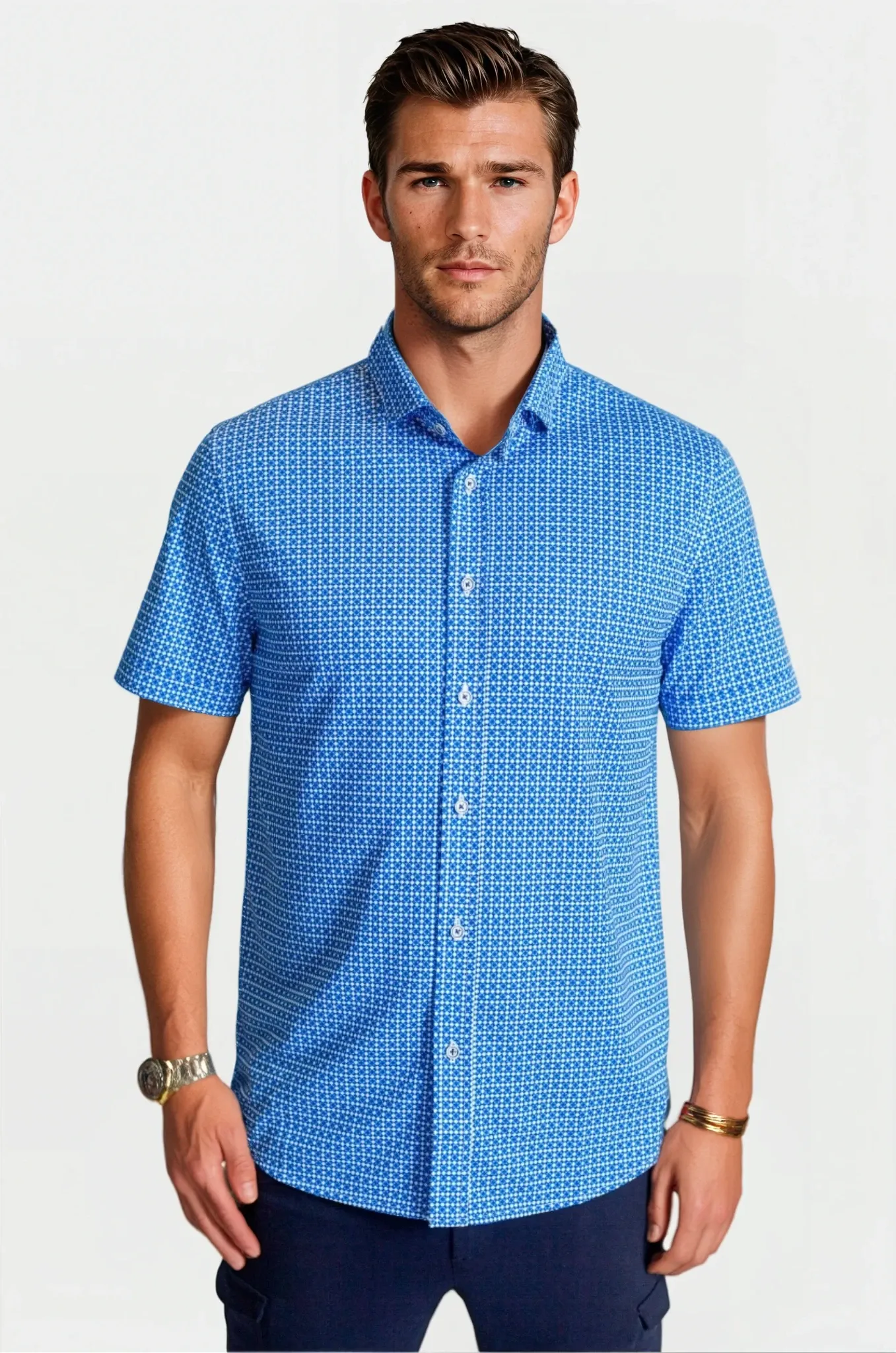 Castille Check Short Sleeve Tech Shirt