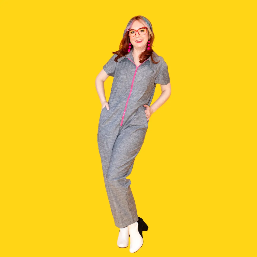 Chambray Jumpsuit in Hazy Day