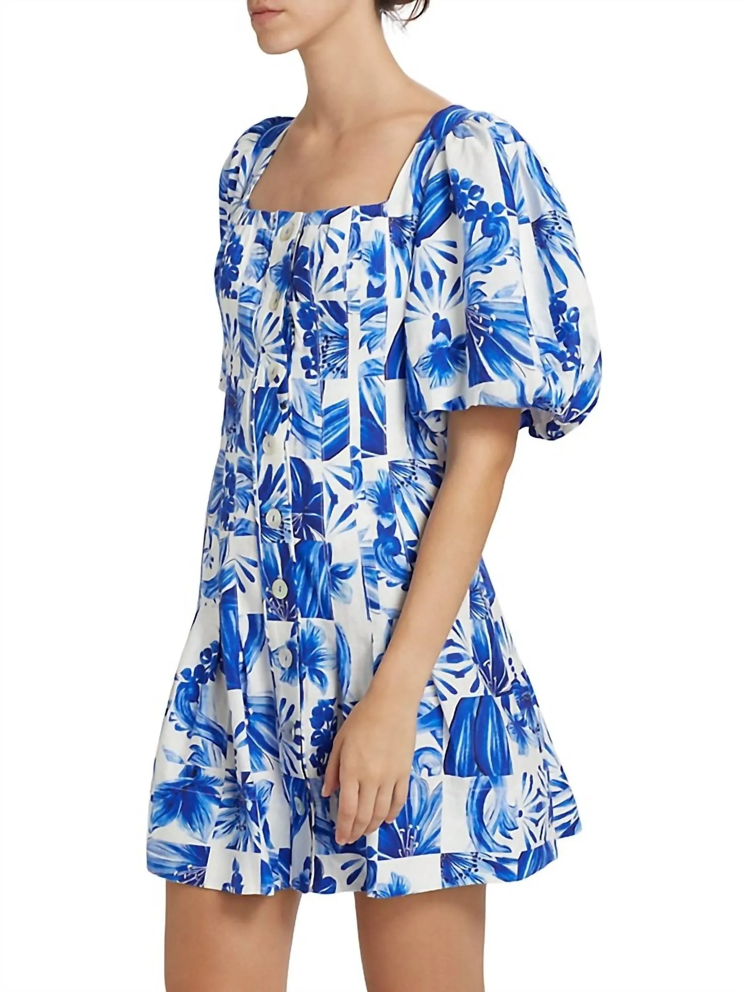 Garden Tiles Plaid Mini Dress