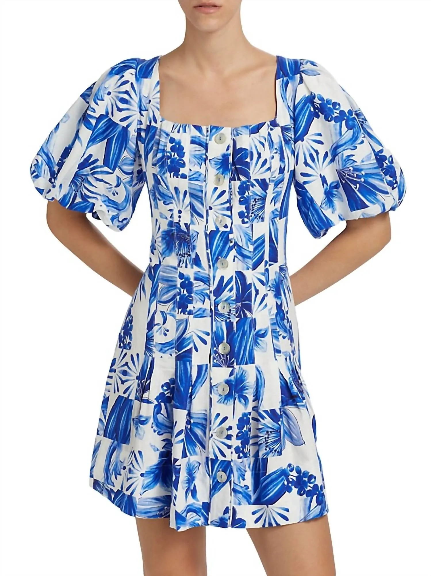 Garden Tiles Plaid Mini Dress