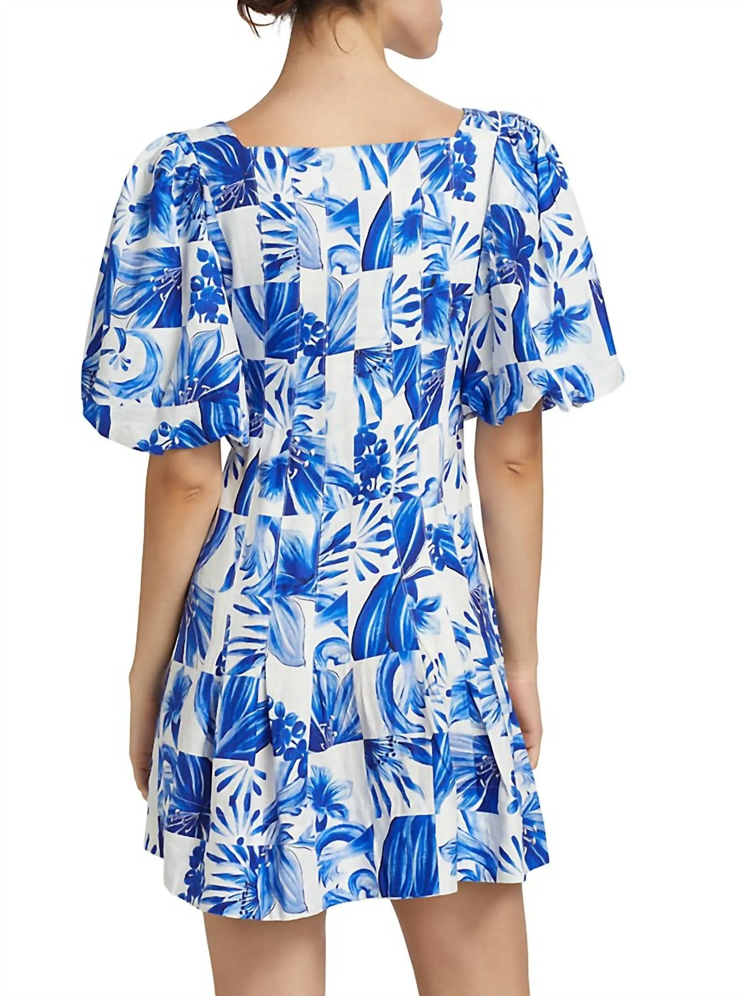 Garden Tiles Plaid Mini Dress