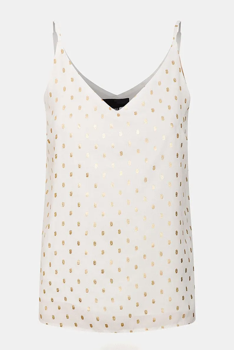 Gold Metallic Cami Top