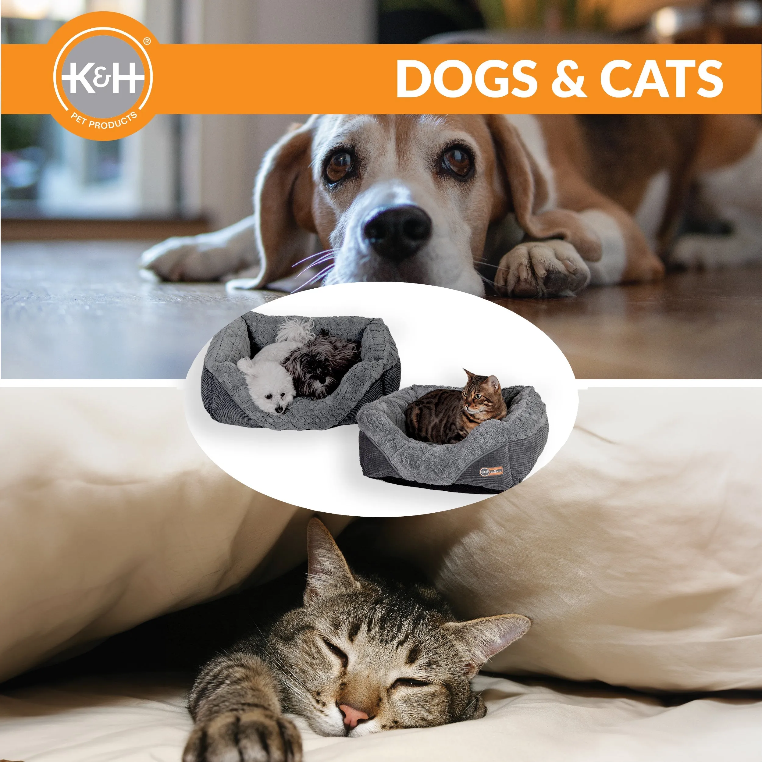 K&H Thermo-Pet Lounge Sleeper Heated Cat & Dog Bed