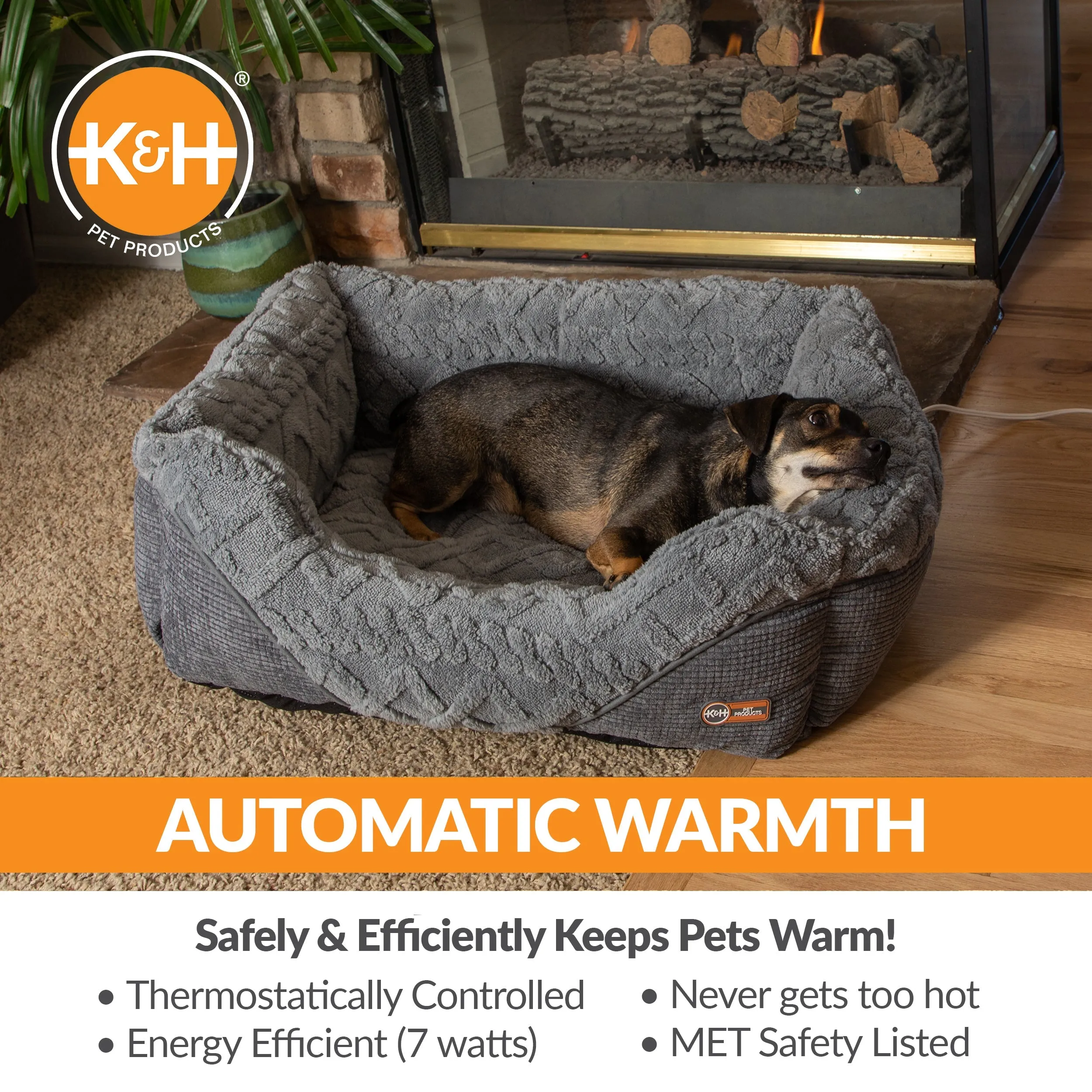 K&H Thermo-Pet Lounge Sleeper Heated Cat & Dog Bed