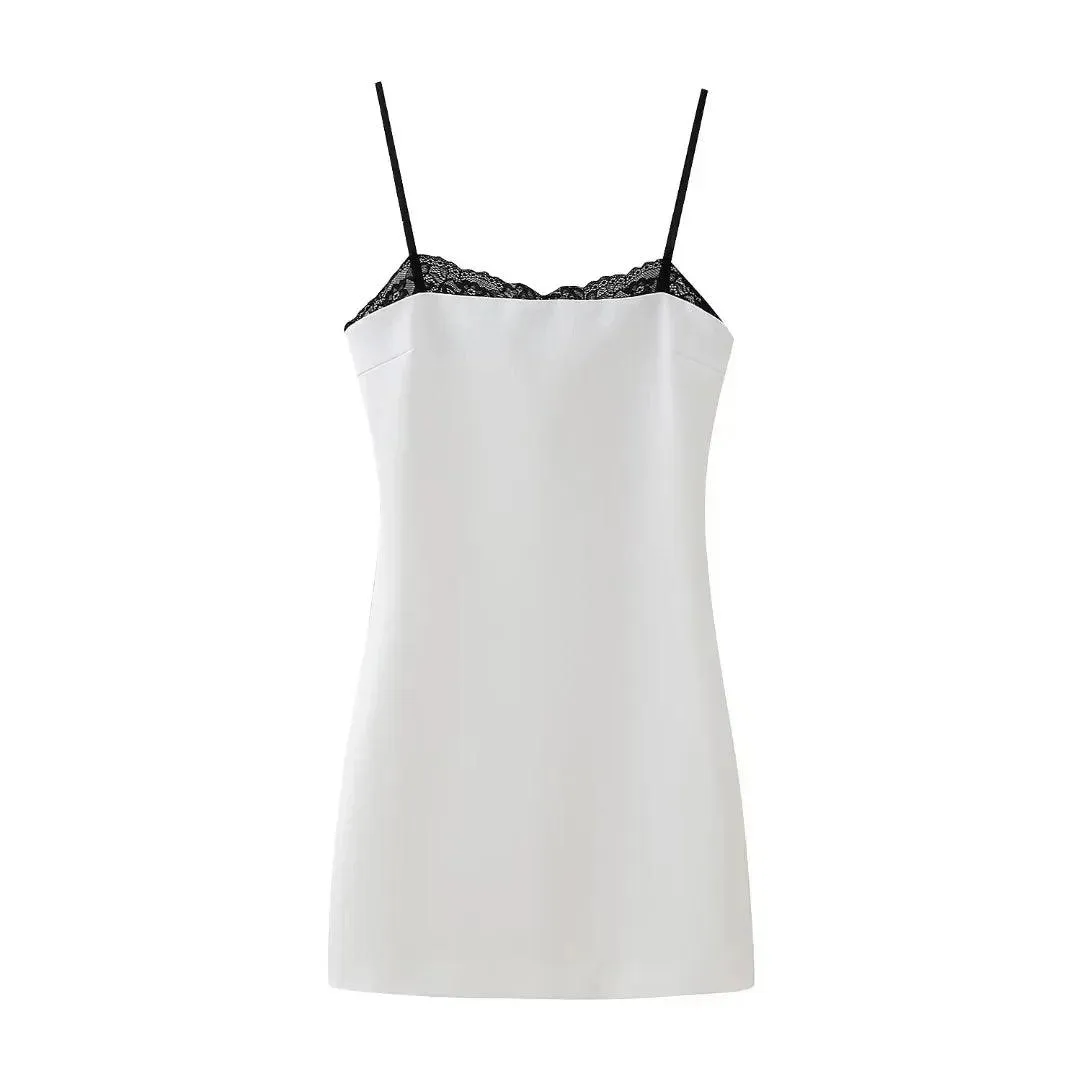Night Out Chic: Lace Patchwork Mini Dress - Party Glamour