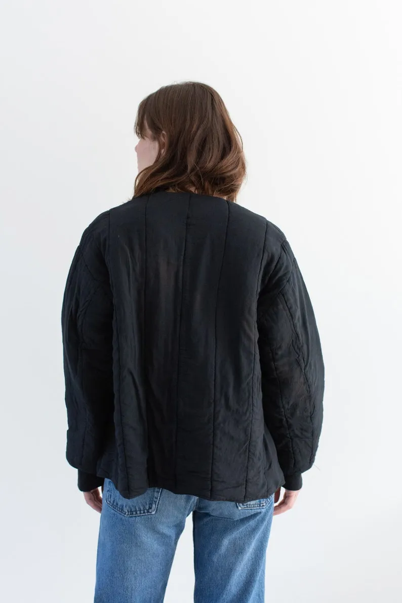 Rawson Vintage Black Cotton Quilt Liner Jacket