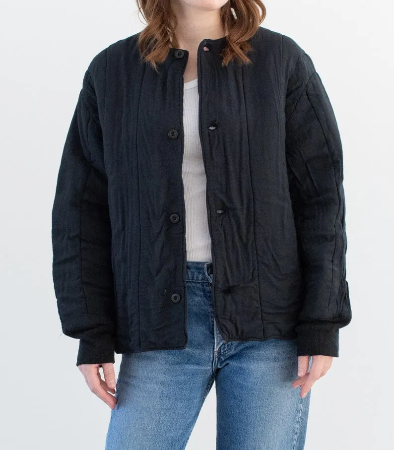 Rawson Vintage Black Cotton Quilt Liner Jacket
