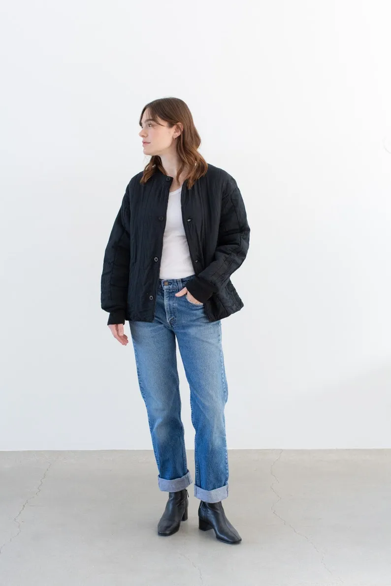 Rawson Vintage Black Cotton Quilt Liner Jacket