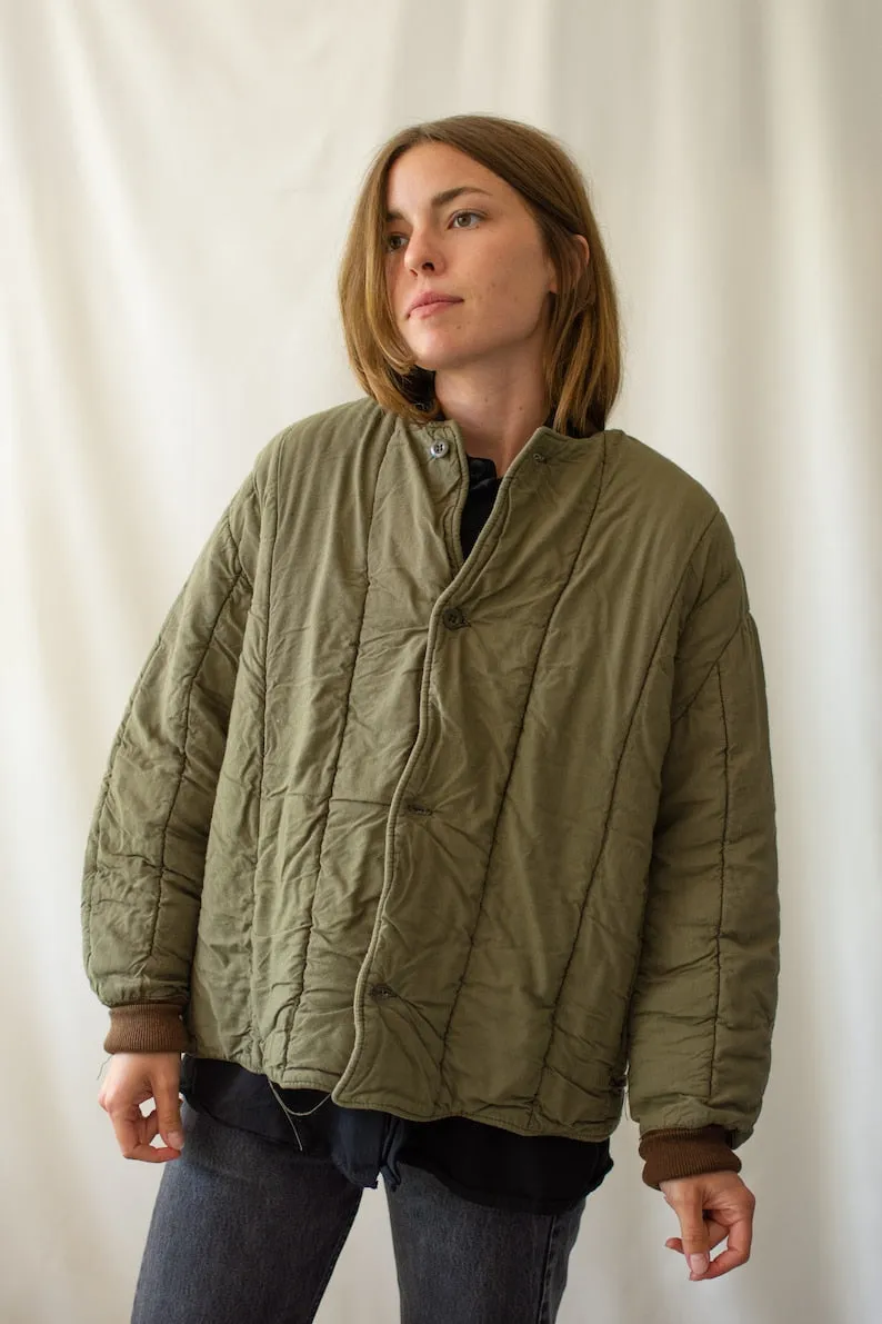 Rawson Vintage Green Cotton Quilt Liner Jacket
