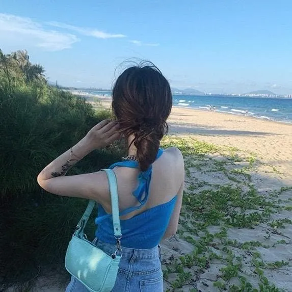 Ribbed Camisole With Halterneck