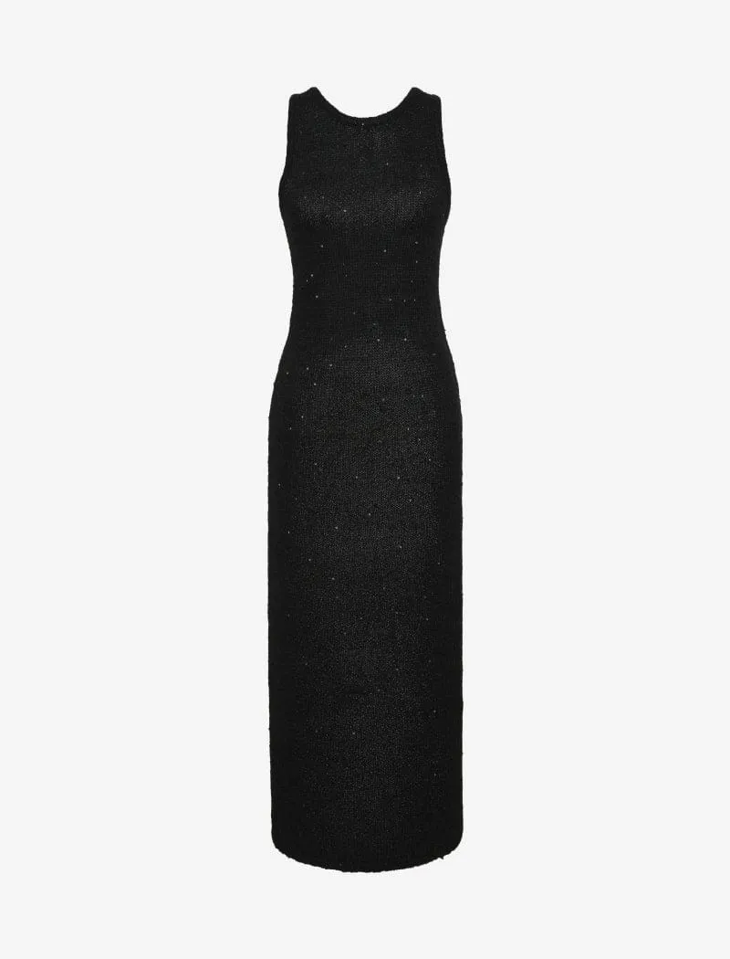 Stella Maxi Dress | Black Sequin