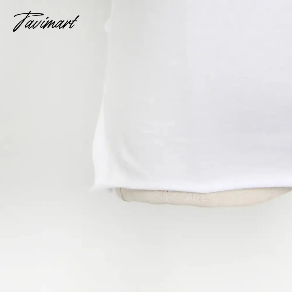 TAVIMART -  Irregular Solid Color Tank Tops Women 2024 New Summer Chic Simple O-neck Sleeveless Tops Vest Casual Fashion Camisole Female
