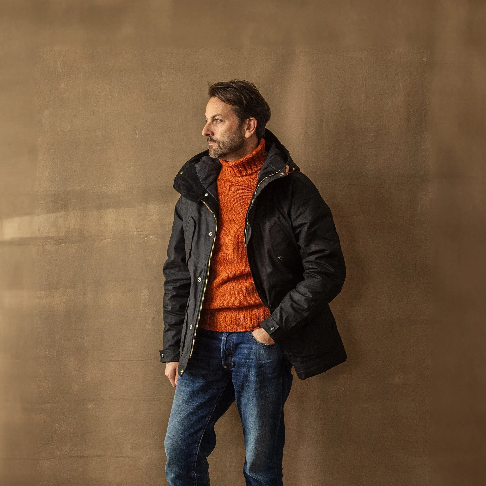 The New Fisherman Parka W7073-WX in Black