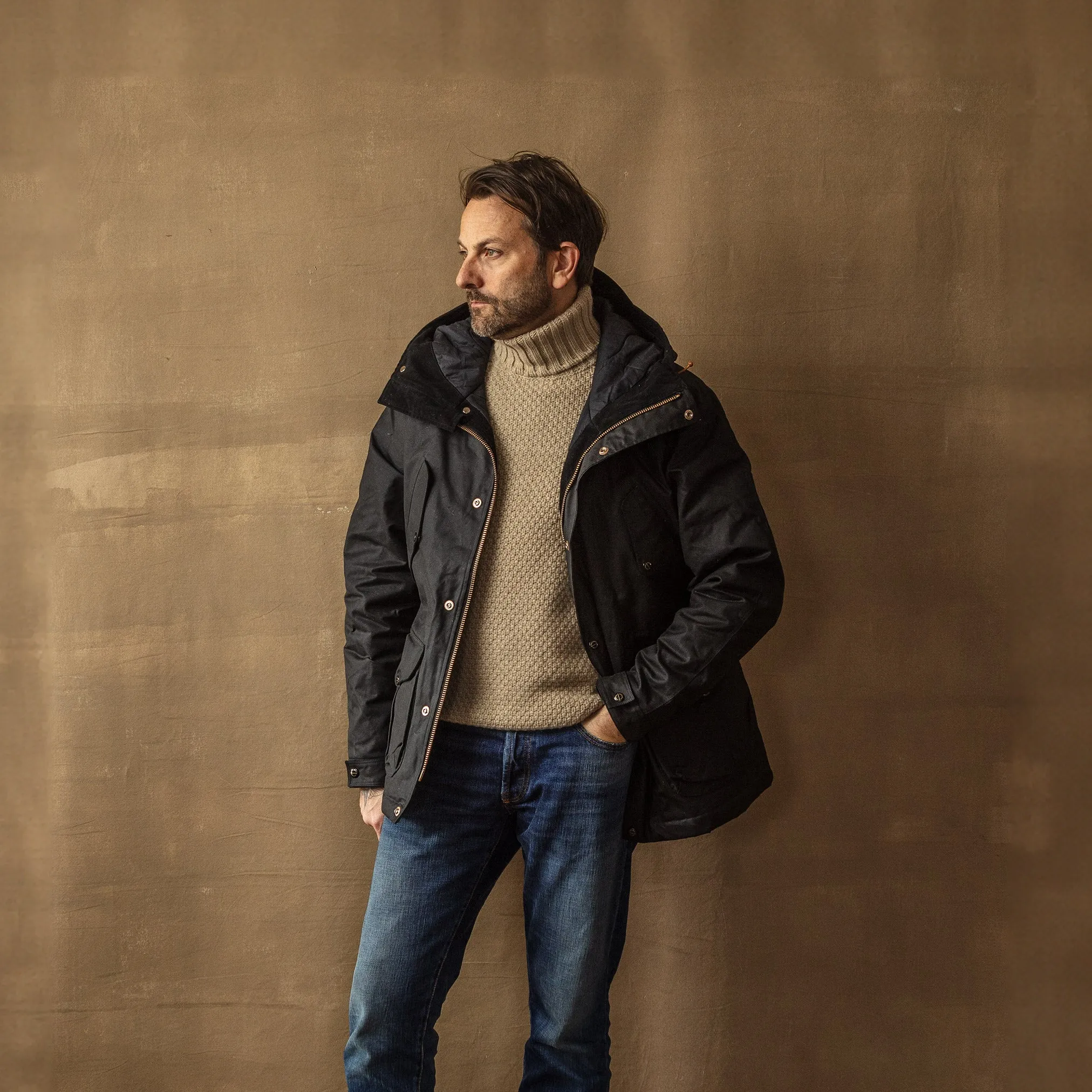 The New Fisherman Parka W7073-WX in Black