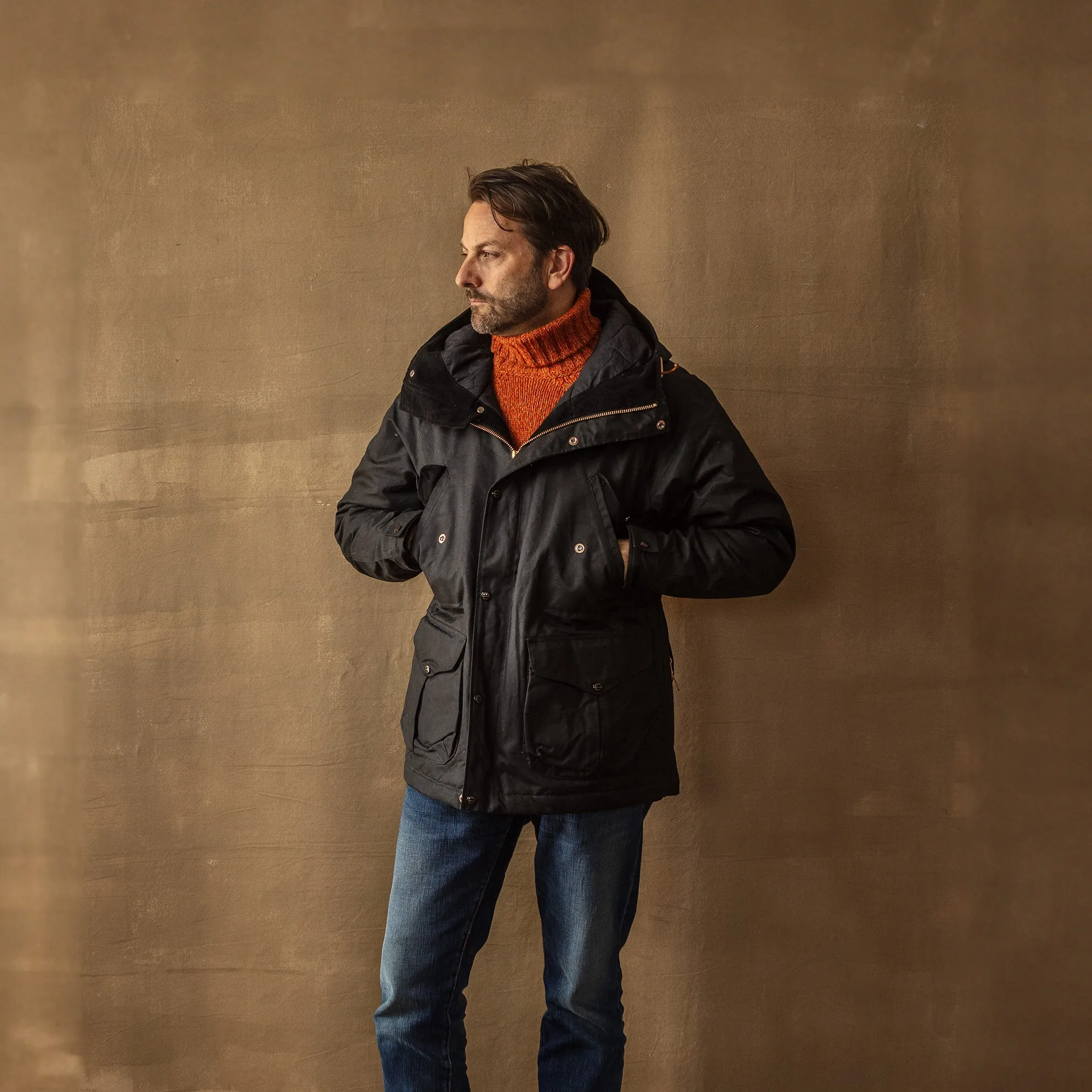 The New Fisherman Parka W7073-WX in Black